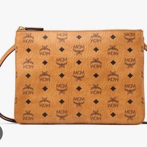 MCM Tan Leather Crossbody Bag